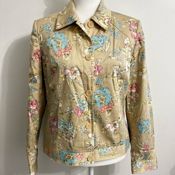 OSCAR De La Renta Women's Floral Jacket Size 10 - Picture 1 of 10